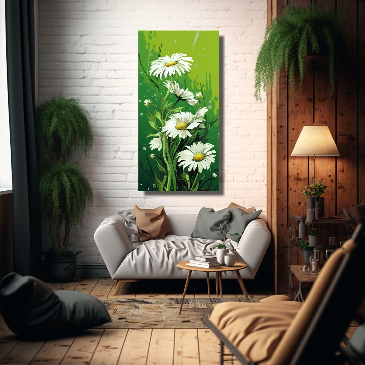 1 Cuadro Cuadro Hierbas De Manzanilla Majestuosas  40x80cm-2