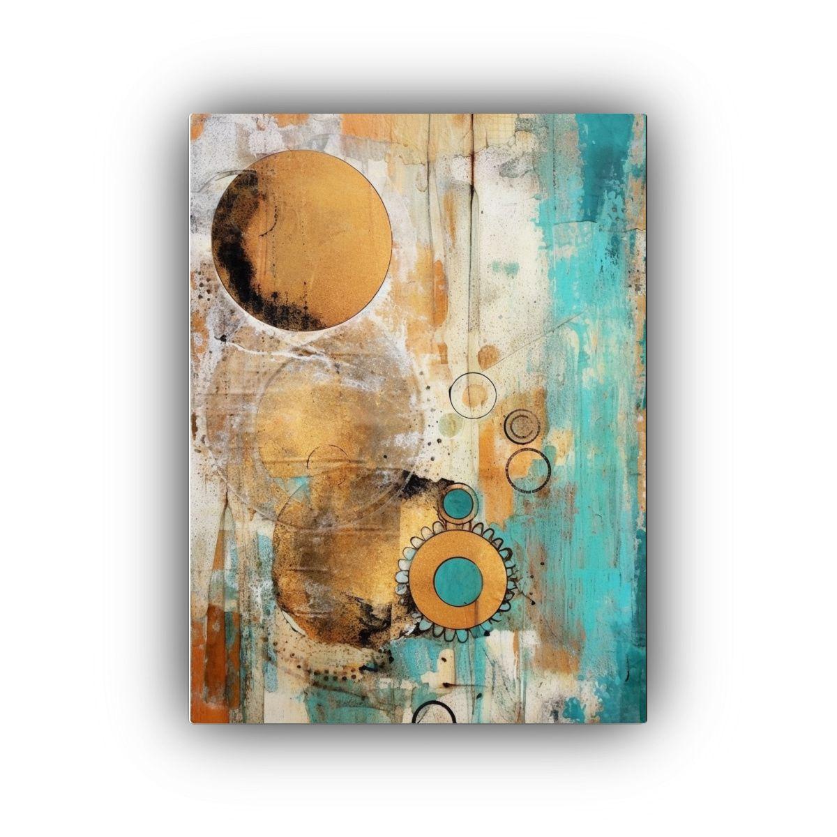 Cuadro De Tela Diseño época Abstracto 20x30cm-0