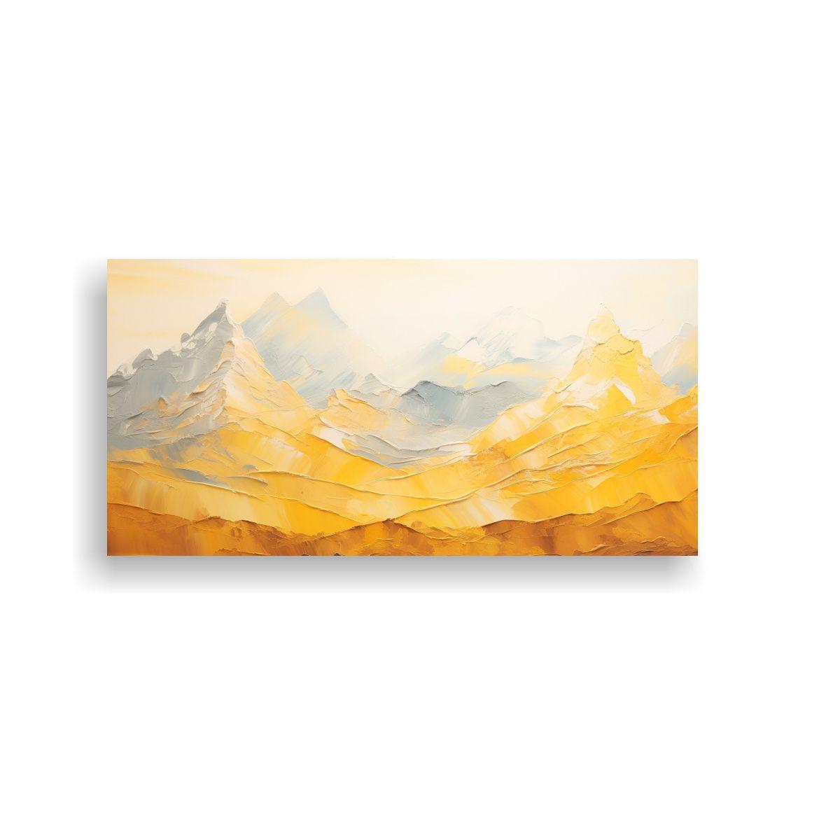 Pintura Decorativa De Montañas Famosas Con Tonos 120x60 Cm-0