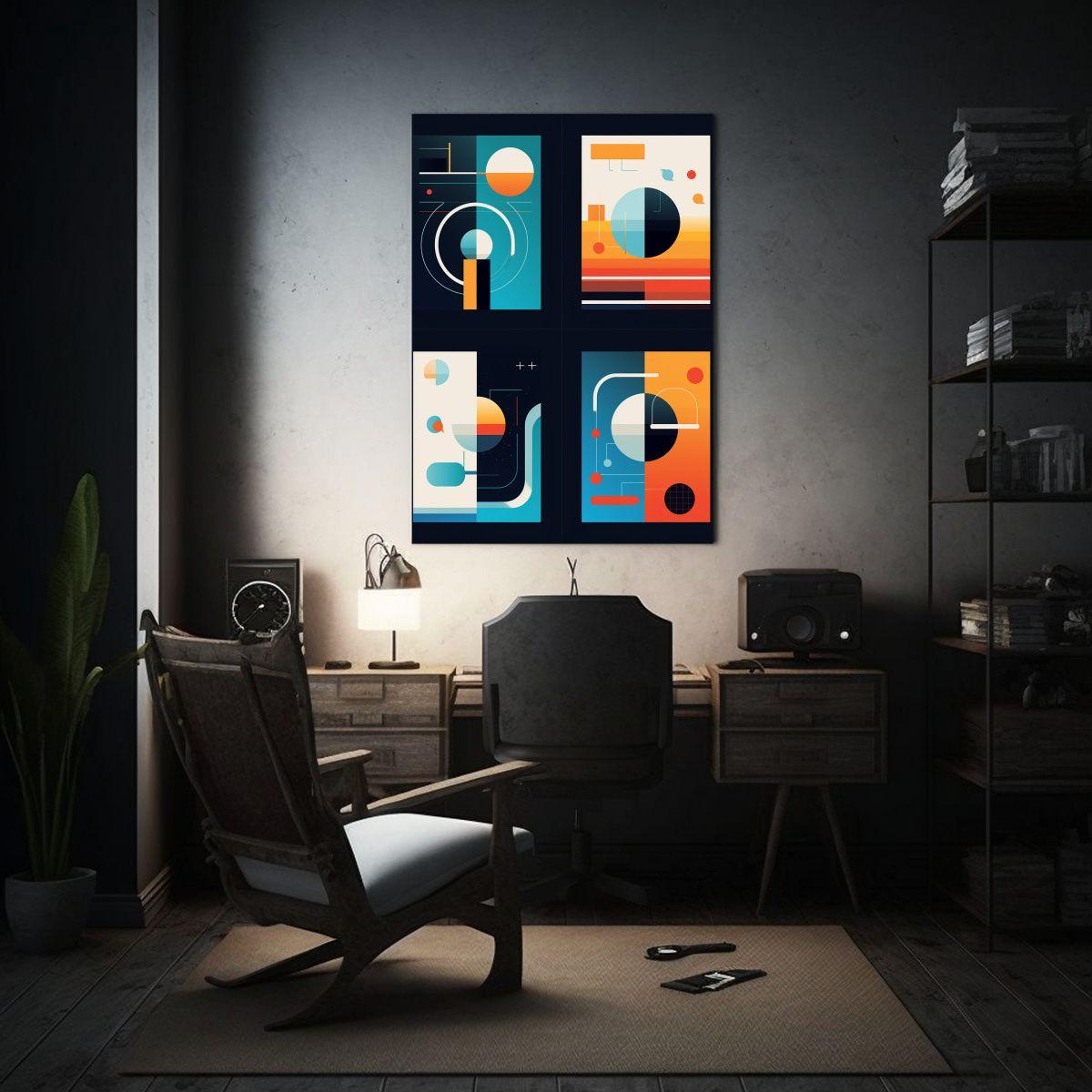 Cuadros Decorativos En Bastidor Con Líneas Delgadas Para Co 50x75cm-2