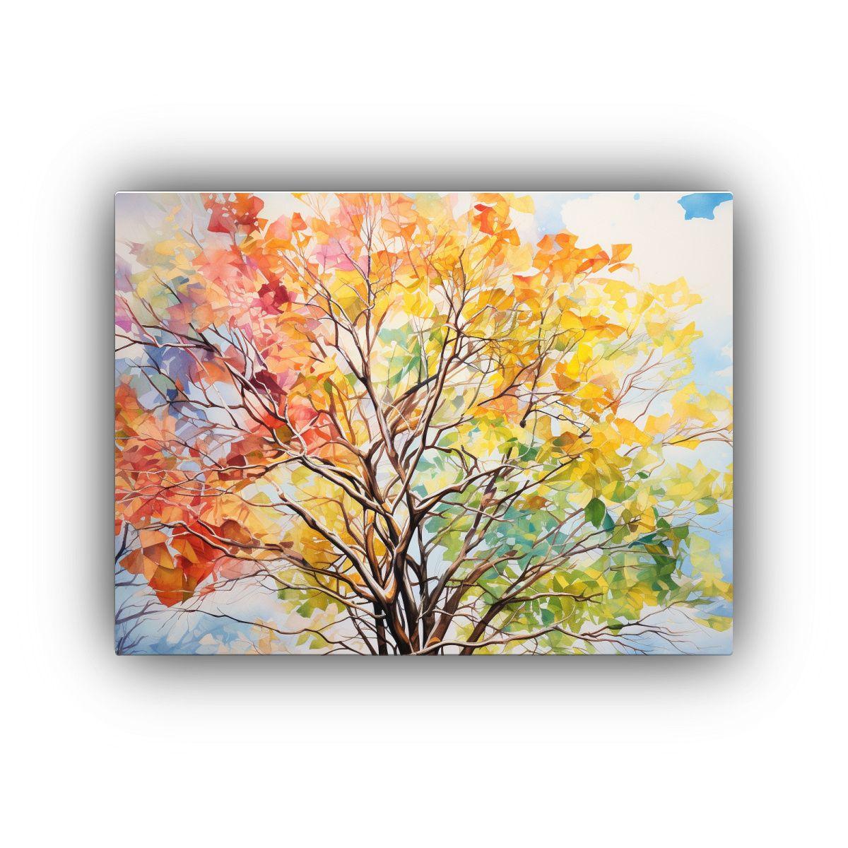Cuadro Abstracto De Tela Con Vibrantes Colores 90x60cm-0
