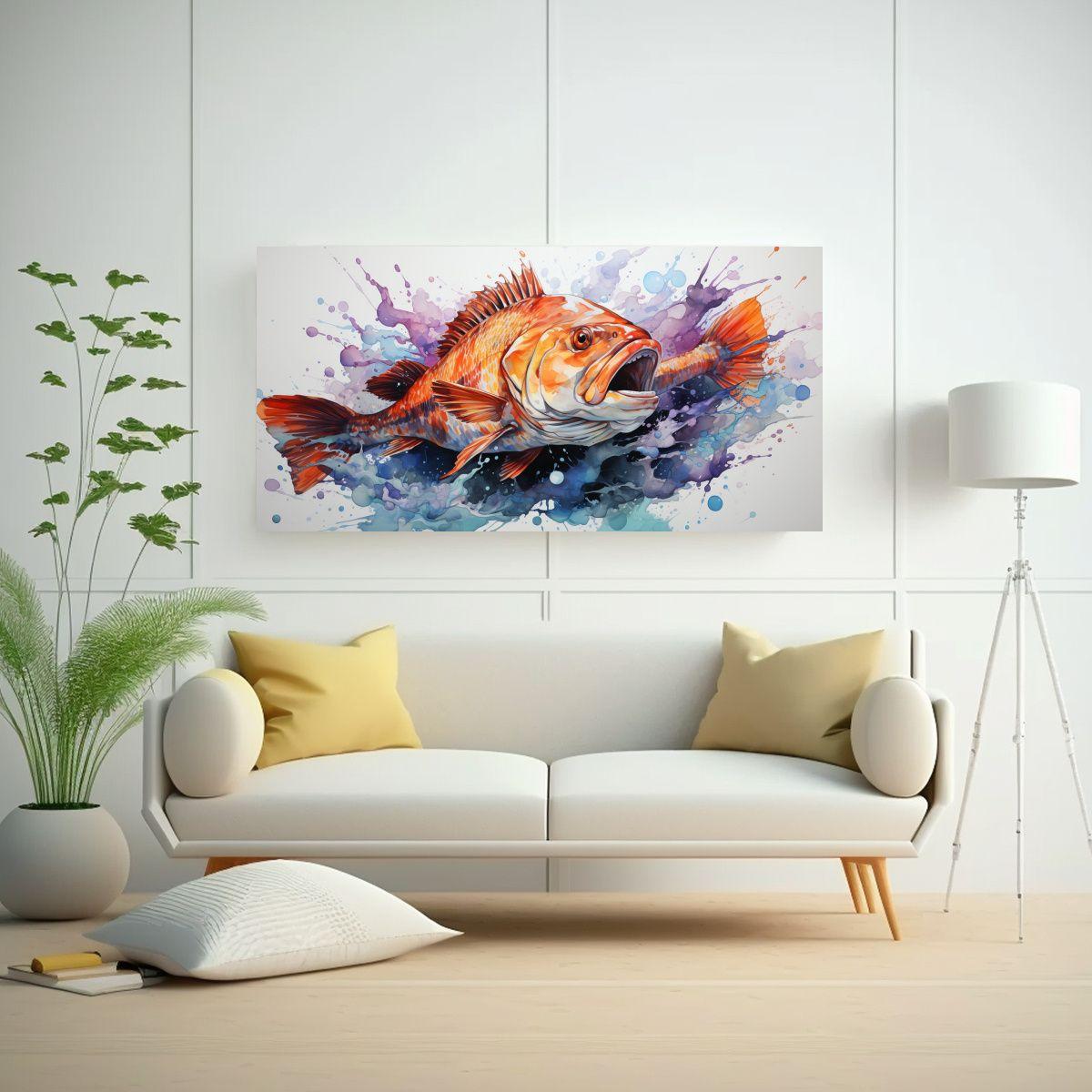 Cuadro Exposición Colorida Acuarelas Estilo 160x80cm-2