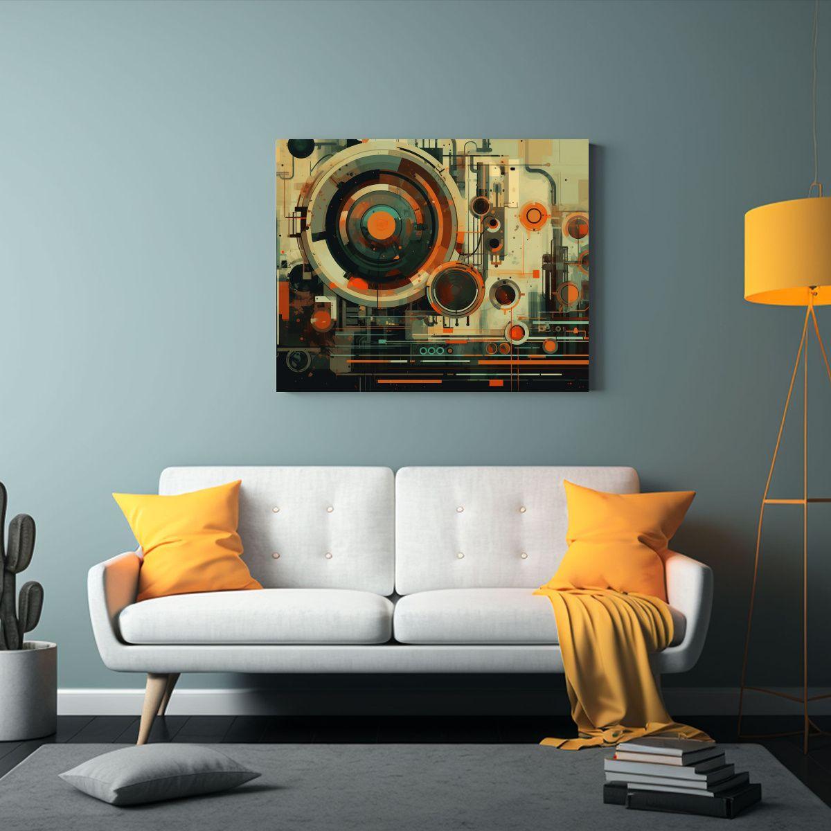 Obra En Tela: Armonía Cromática Que Cautiva. 75x50cm-2
