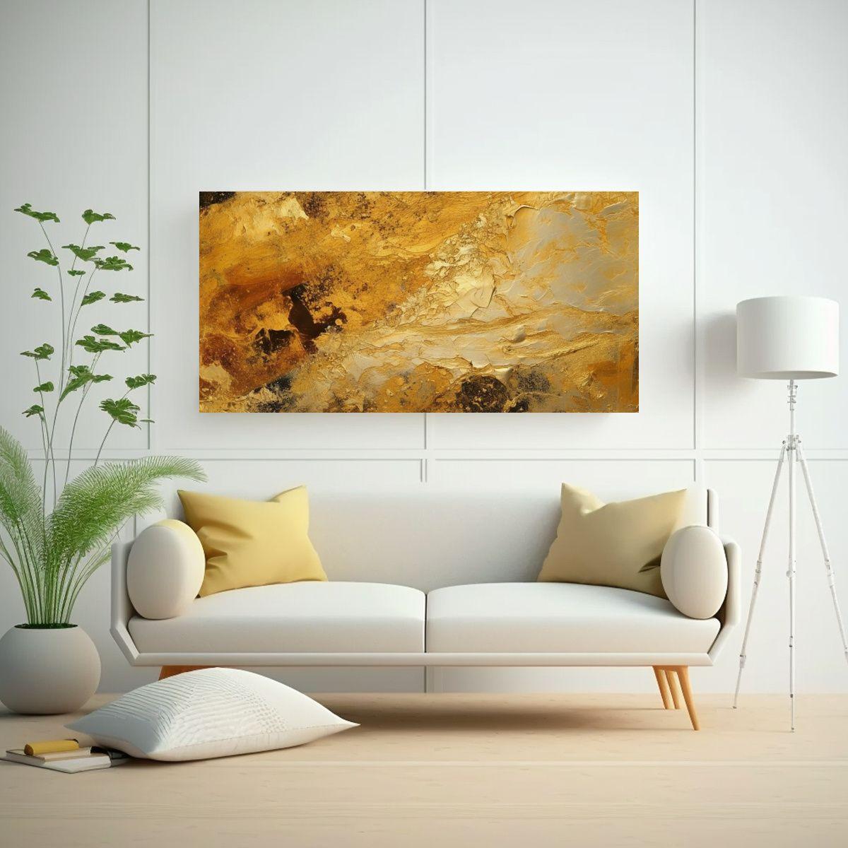 Imagen Gráfica De Superficie Dorada En Estilo 40x20cm-2