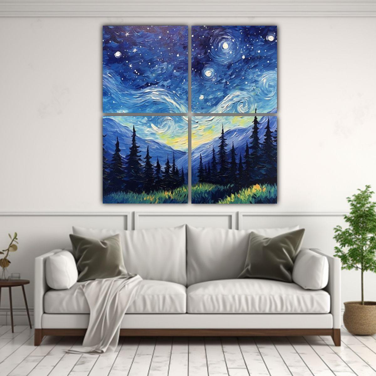 Pinturas Decorativas Multicolores Del Movimiento 40x40 Cm-2