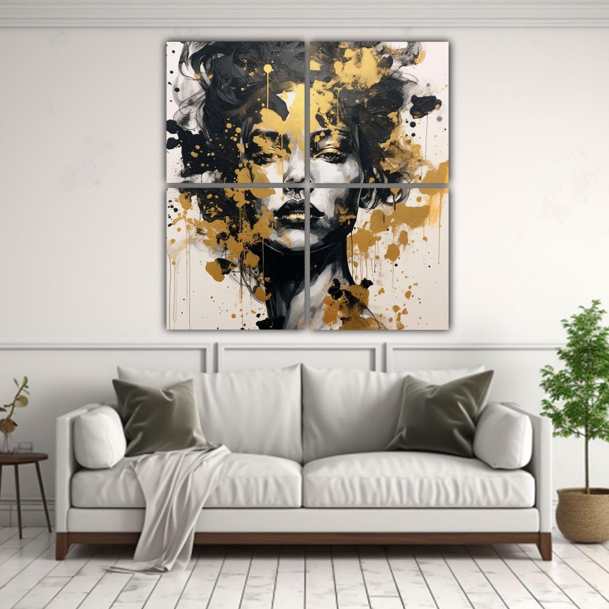 Artes Inspiradoras: Detalle Cuadro Técnica Mixta 200x200 Cm-2