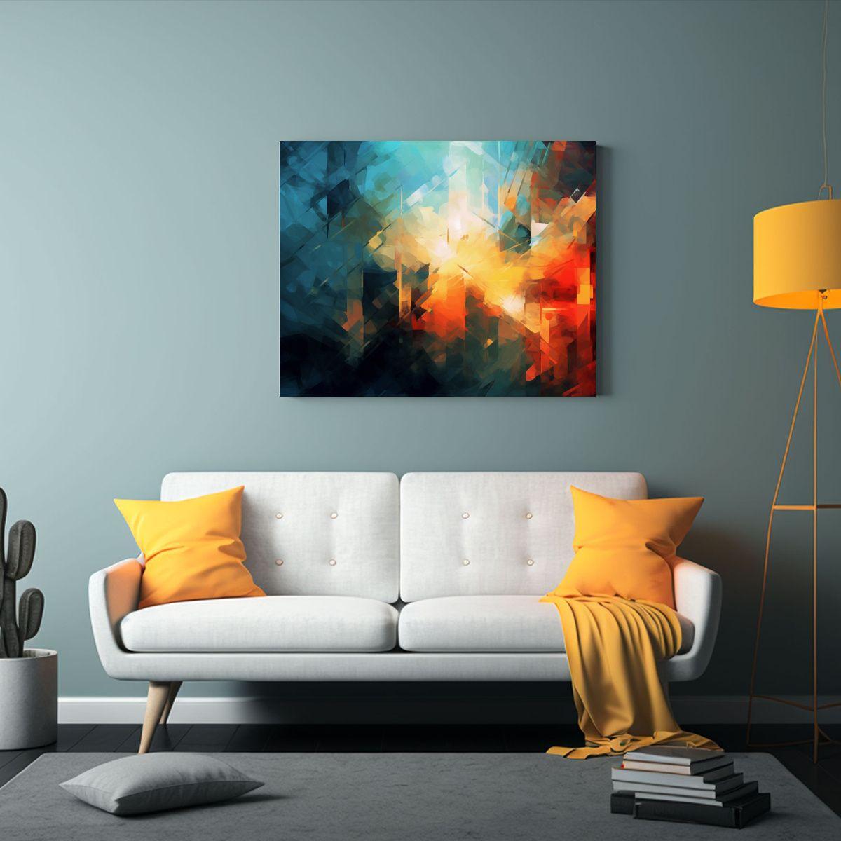 Pinturas De Decoración Abstracta Con Luz A Través Del áni 60x40cm-2