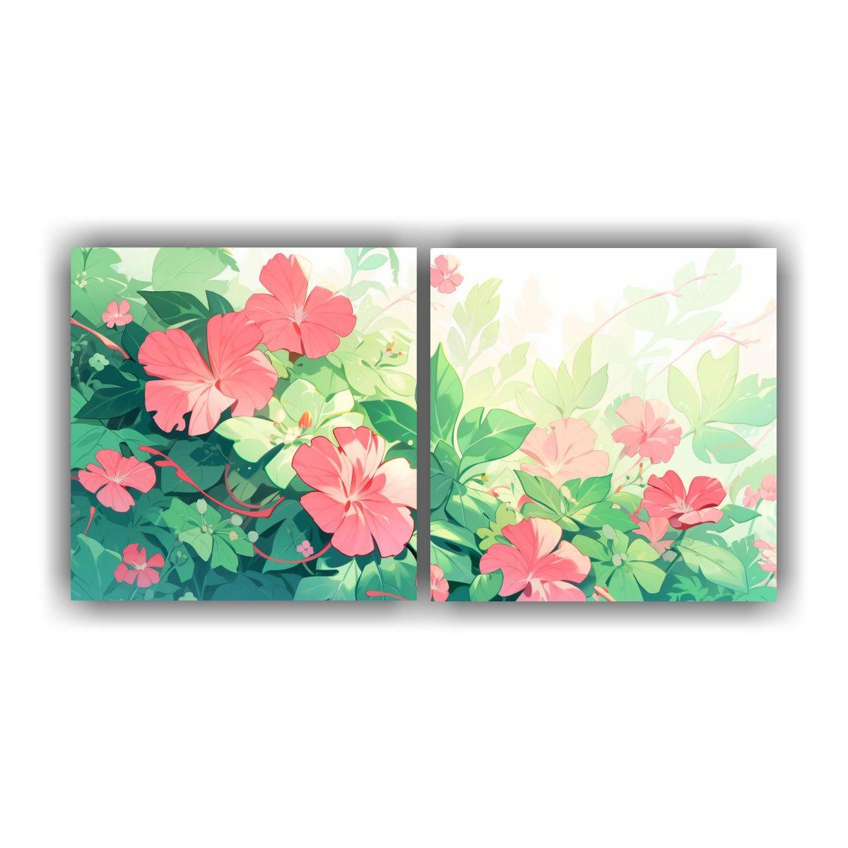 Combinación De Lienzo De Tela De 2 Bellas Artes, 40x20 Cm-0