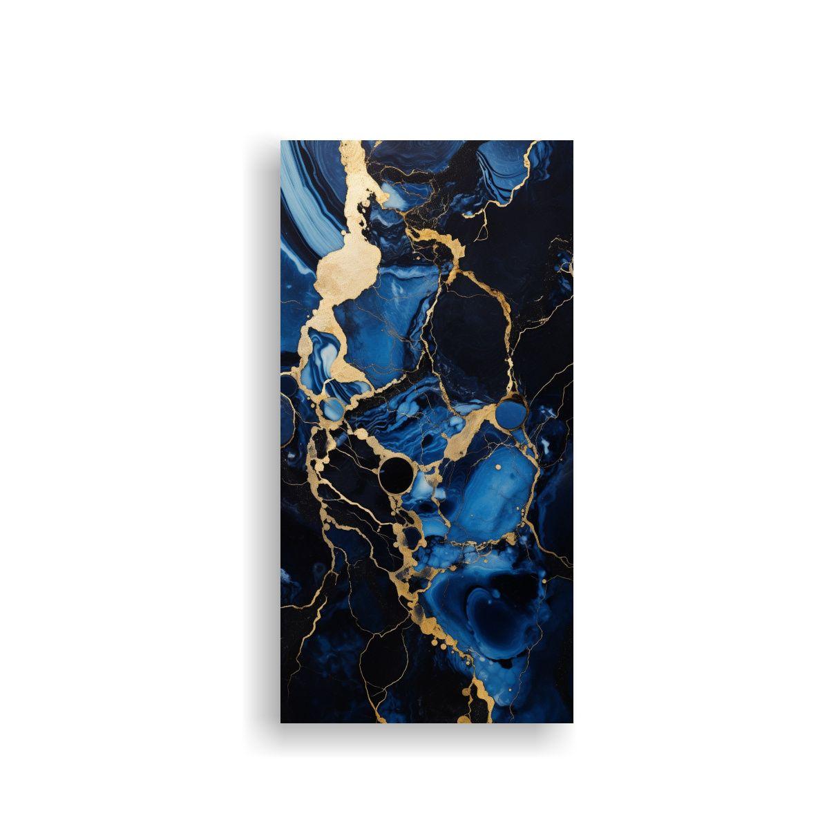 Pintura Decorativa De Mármol Azul Zafiro Dorado 60x120cm-0