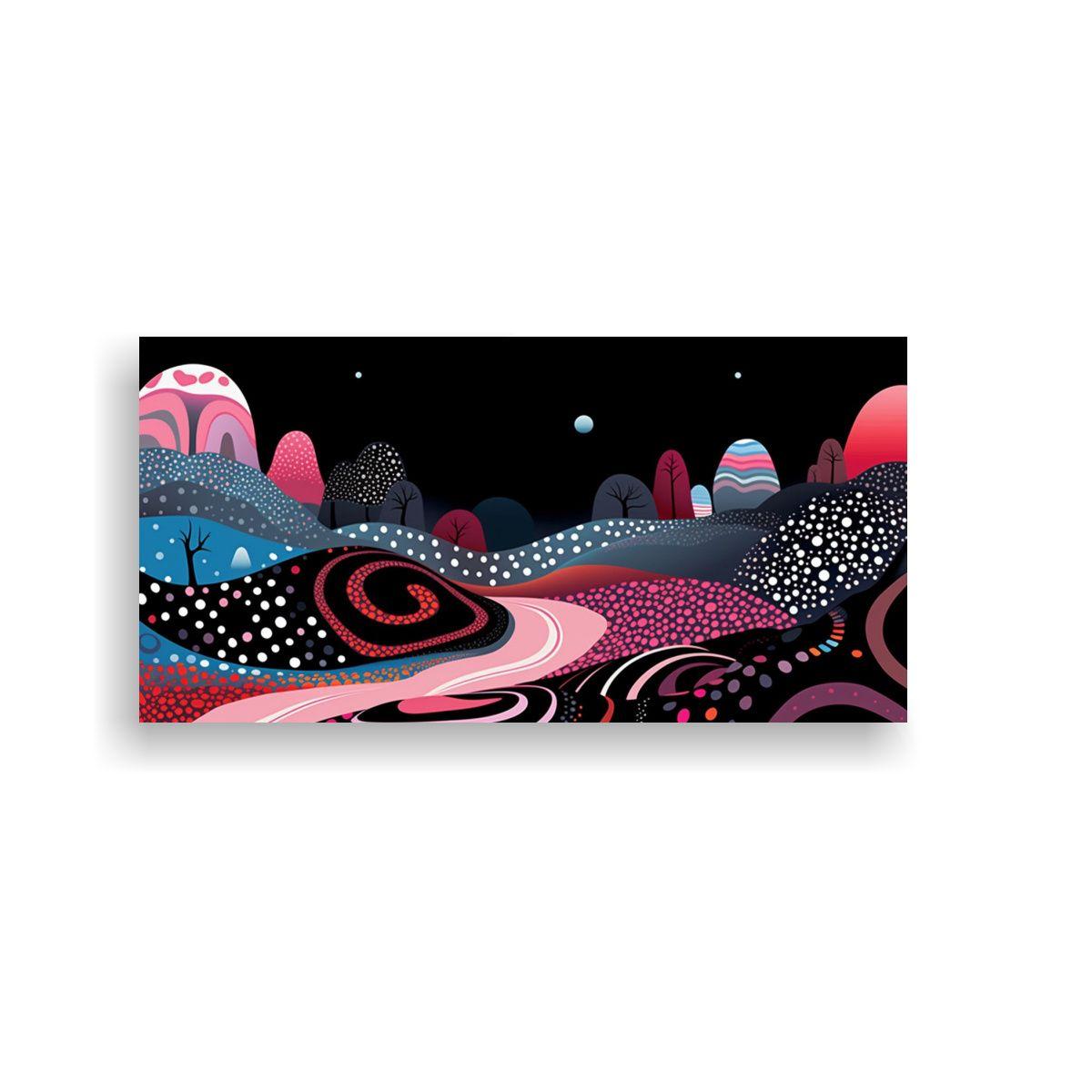 Cuadro Arte Pared Luna Por Yayoi Kusama Intenso 120x60cm-0