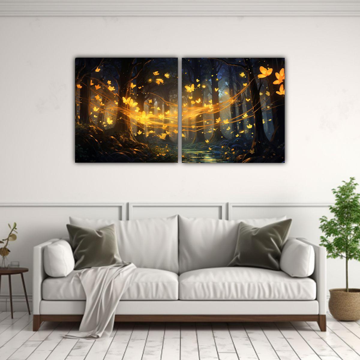 Conjunto 2 Lienzos Tela Decoración Vitalidad 80x40 Cm-2