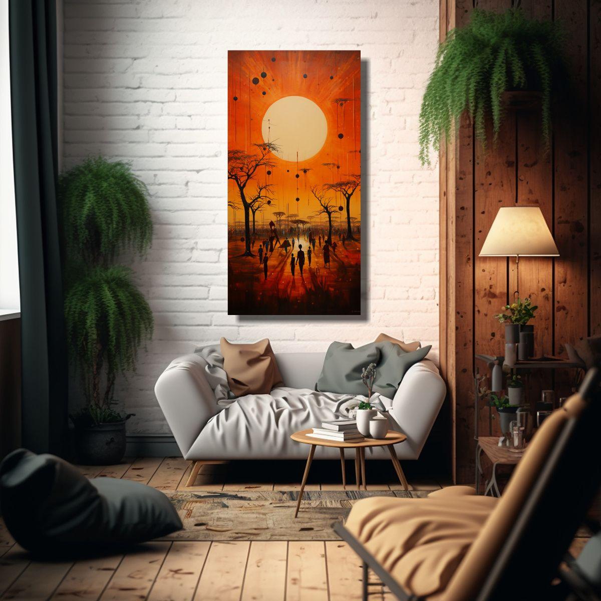 Pintura Decorativa De Arte Fino: Abstracción 70x140cm-2