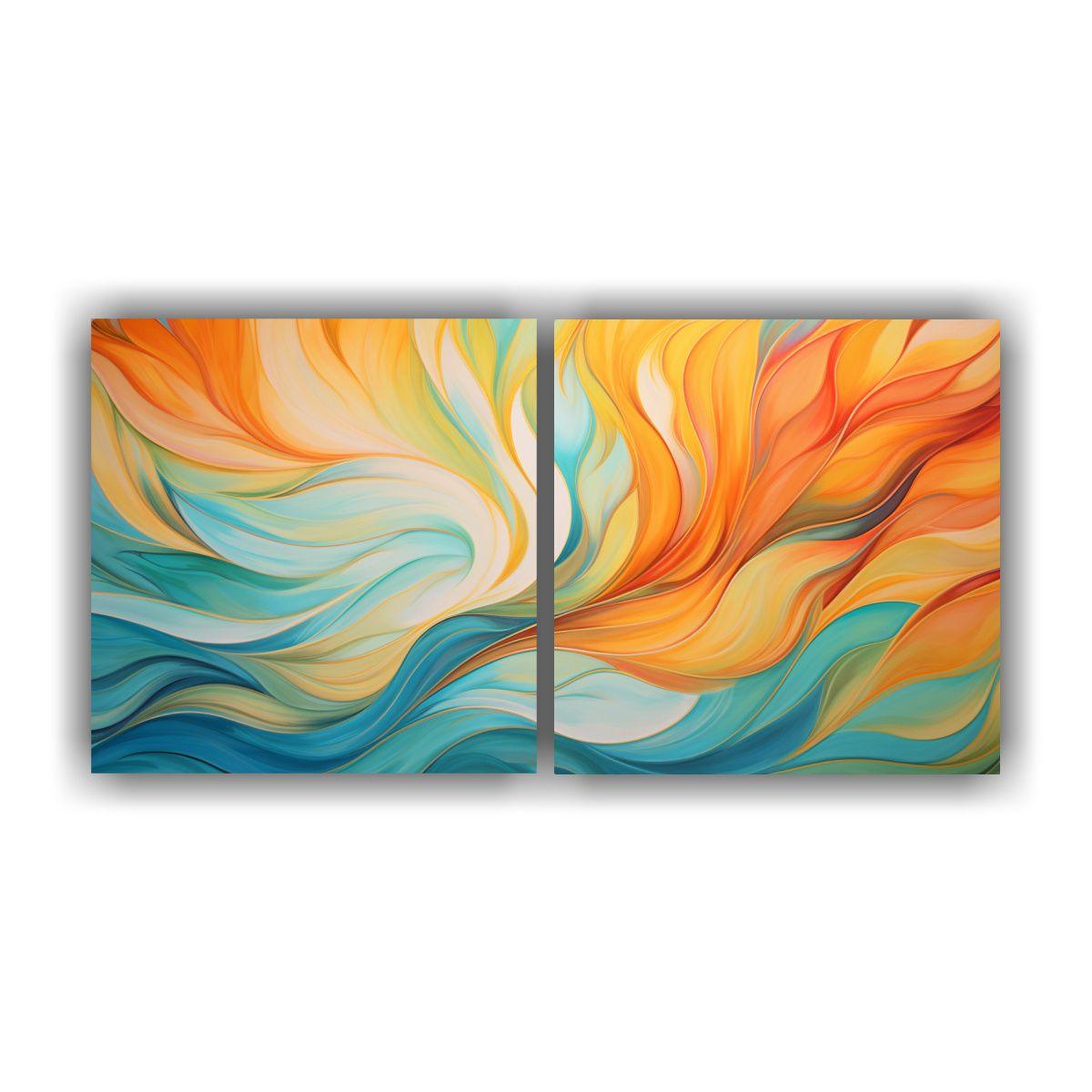 Pinturas Abstractas Modernas De Patrones 40x20 Cm-0