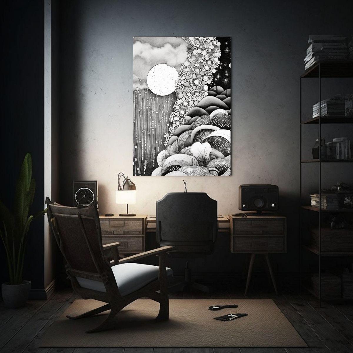 Pintura Decorativa De Lienzo Abstracto Con Motivo 40x60cm-2