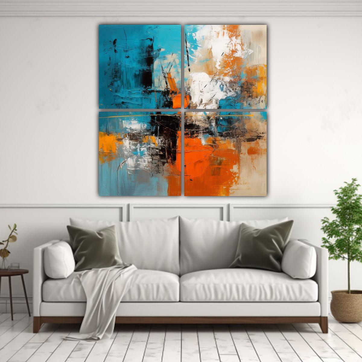 Pintura Abstracta Decorativa: Artes Estéticas 4 200x200 Cm-2
