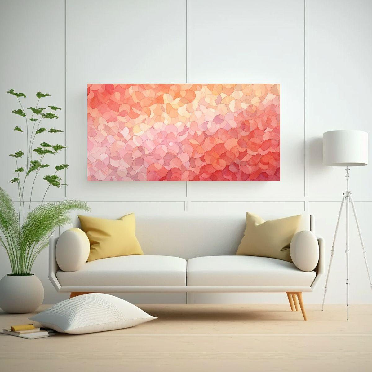 Obra Moderna En Acuarela: Delicado Vitalidad En 100x50 Cm-2