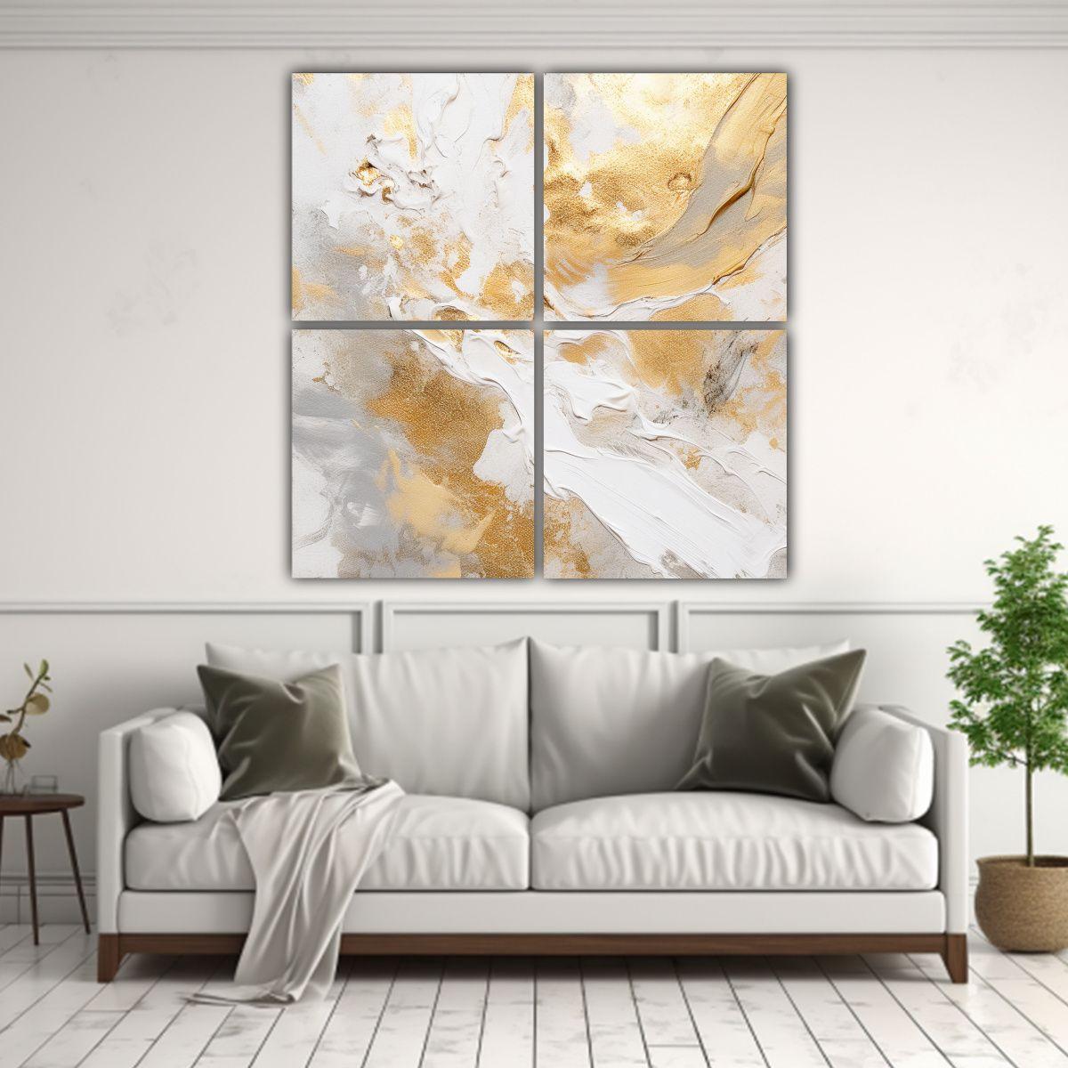 Cuadro Abstracto En Tela Estilo Galería 200x200 Cm-2