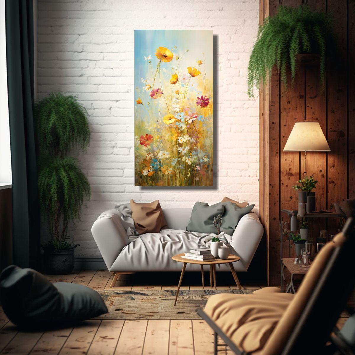 Pintura Decorativa De Composición Dinámica 40x80cm-2