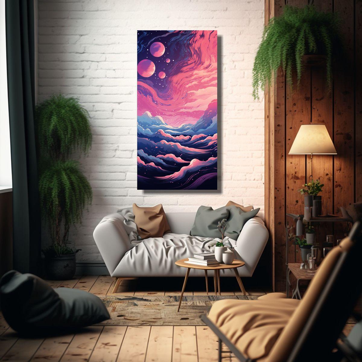 Pintura Decorativa Líneas Delgadas Visual 40x80cm-2