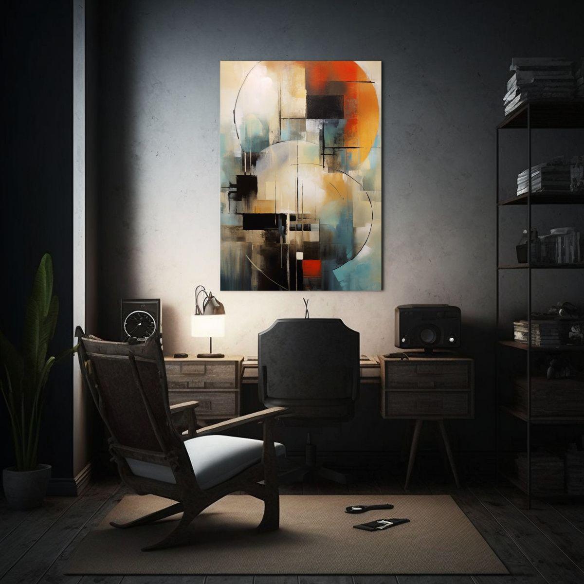 Pintura Abstracta Clásica Hermosa 80x120cm-2