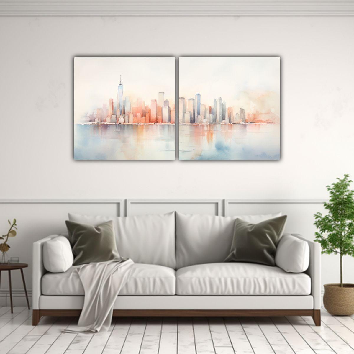 Pinturas Decorativas De Dos Artes: Esquema 140x70 Cm-2