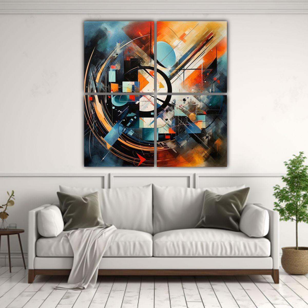 4 Composiciones Visuales Espectaculares: 120x120 Cm-2