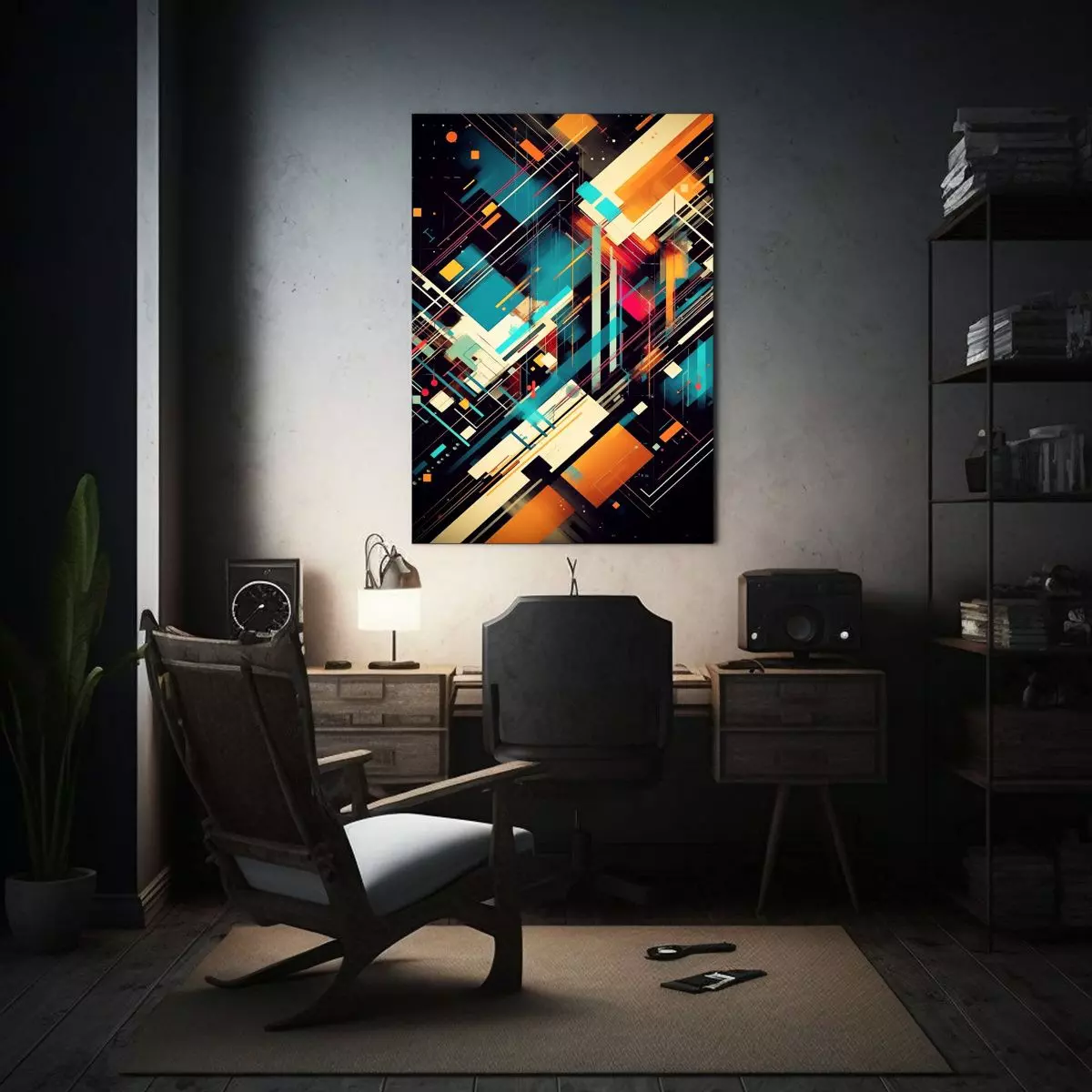 Cuadros De Decoración De Arte Digital Abstracto 20x30cm-2