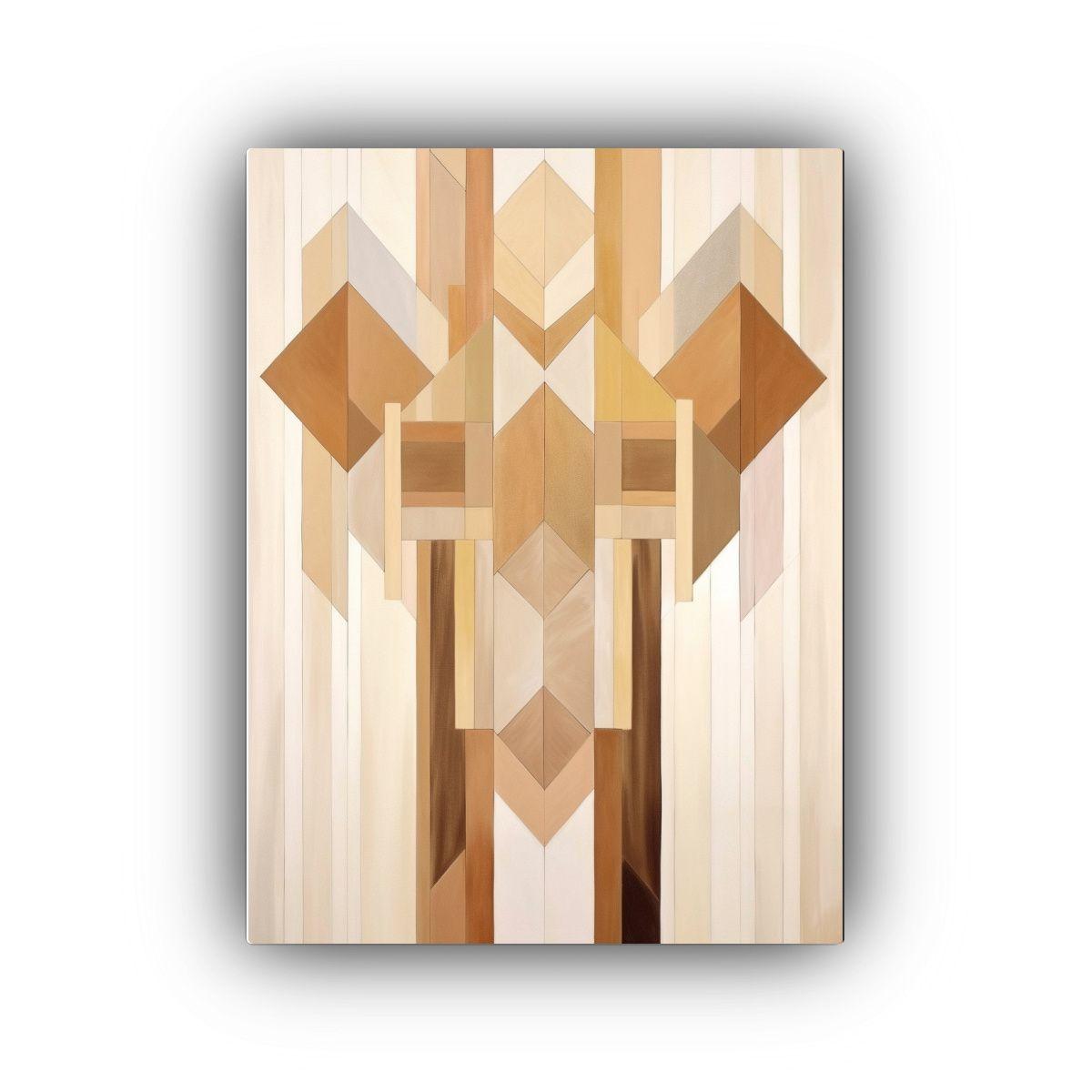Cuadro Acuarela Geométrico Resistente En Diseño 30x40cm-0