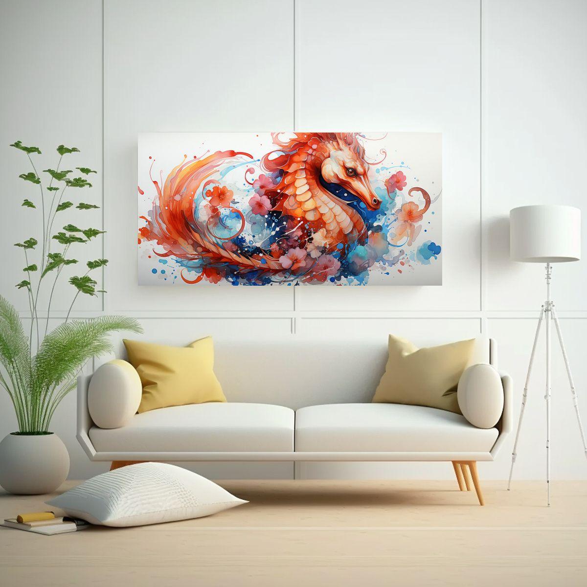 Canva Decoración Obra Maestra Caballito De Mar 100x50cm-2