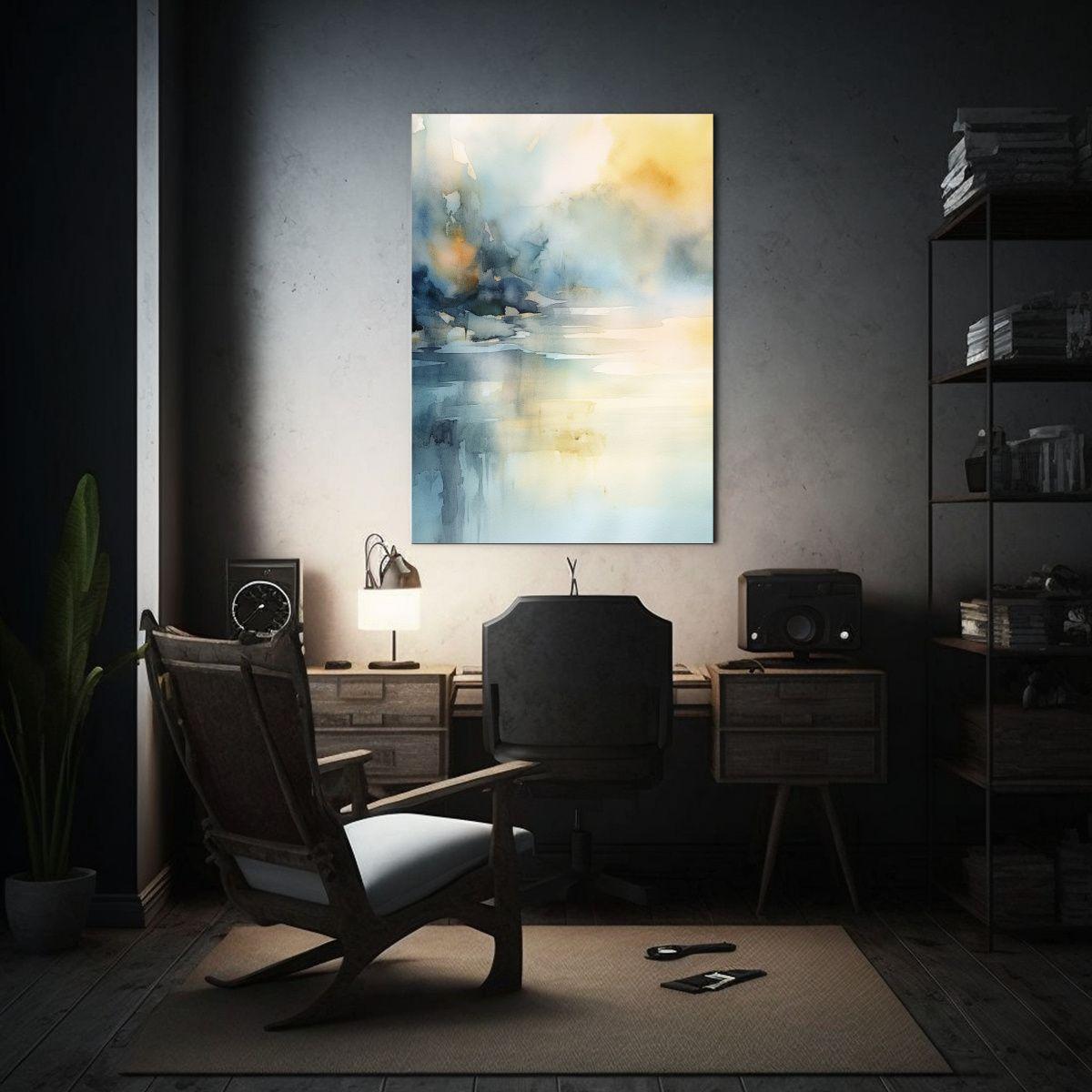 Pintura Acuarela Abstracta Unico Libros 60x90cm-2