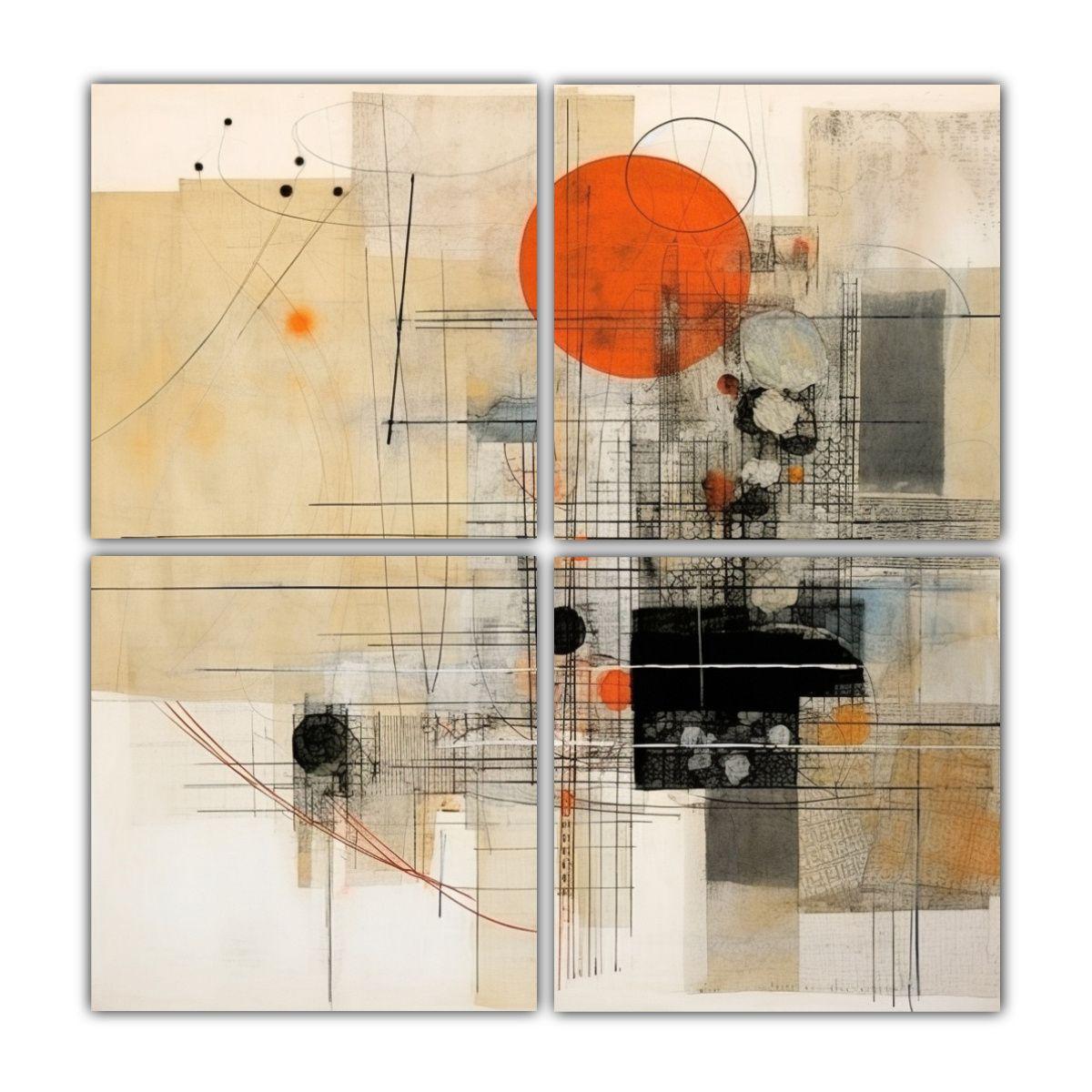 Pintura Abstracta Multicapa En Decoración Full 160x160 Cm-0
