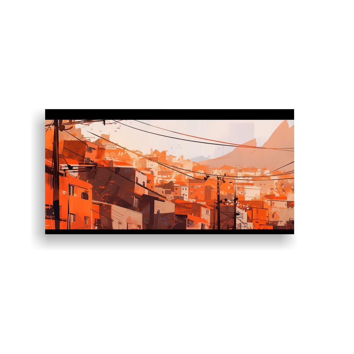 Cuadros Decorativos Vintage En Naranja Para Santia 160x80cm-0