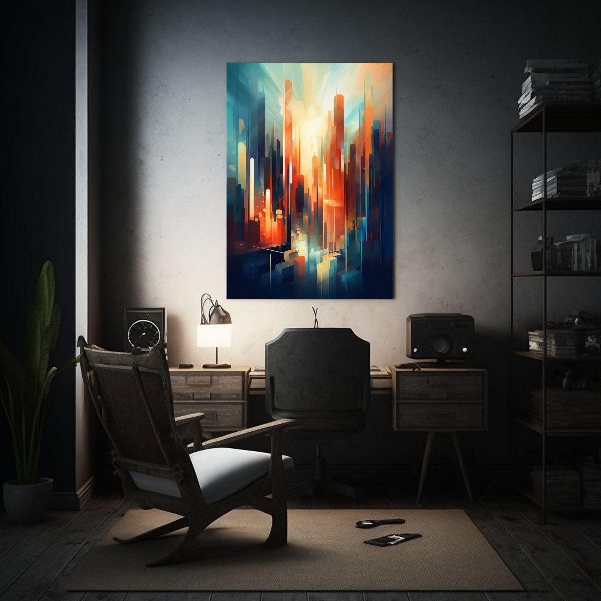 Pintura Digital Con Elementos Abstractos Y 40x50cm-2