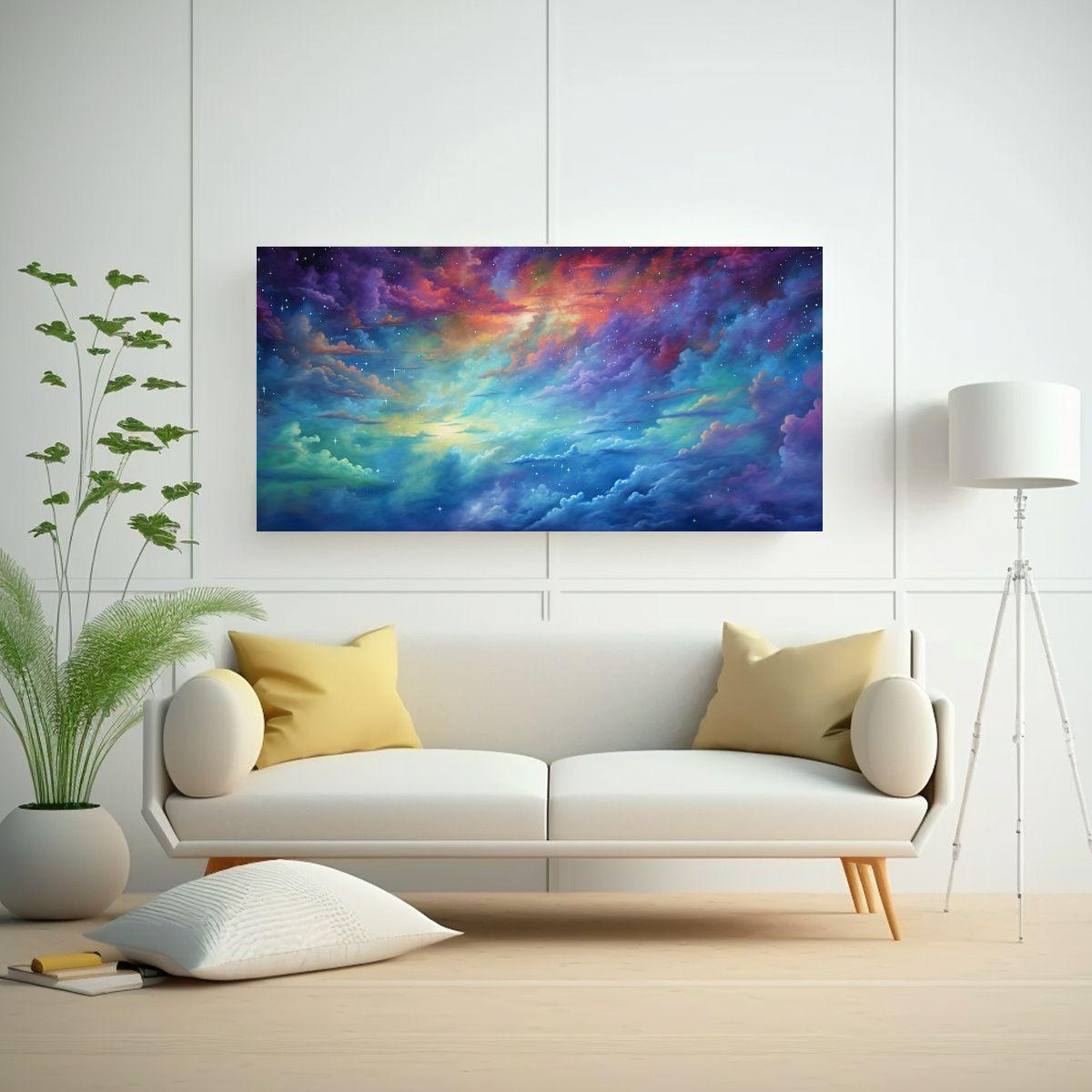 Cuadro Decorativo: Composición Impactante De Ciel 40x20cm-2