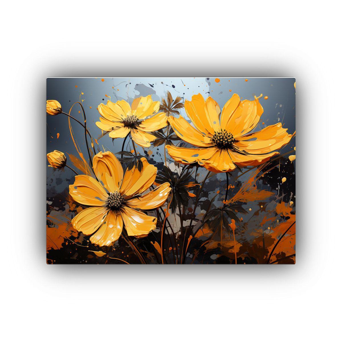 Pinturas Decorativas De Composición Con Relieve De Hierbas  90x60cm-0