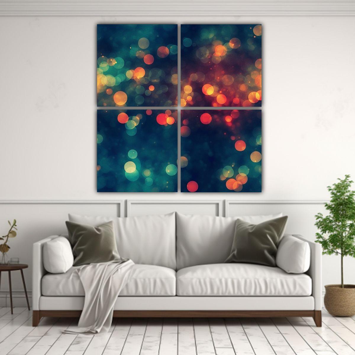 Cuatro Cuadros Relieve Hermoso Para Decoración 200x200 Cm-2