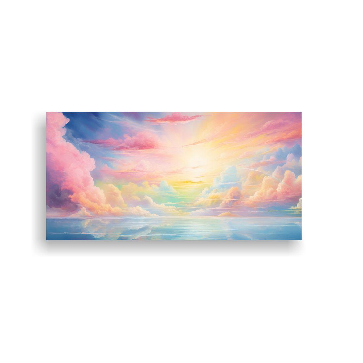 Cuadro Abstracto Armonía Cromática Cielo Mañane 60x30cm-0