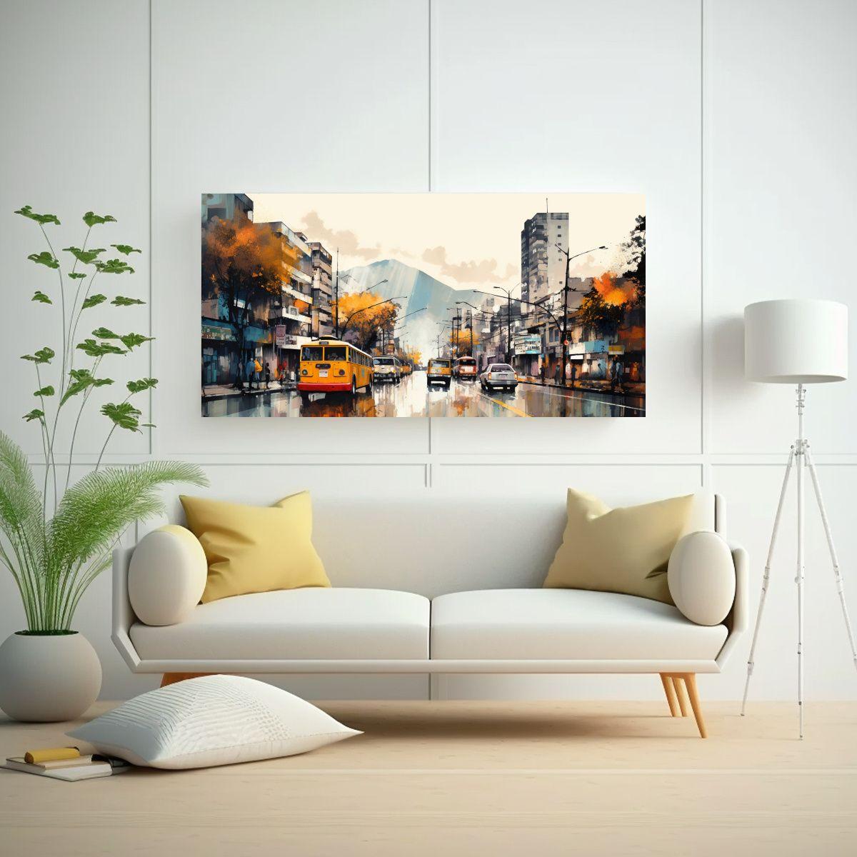 Cuadro Creativo Simétrico Santiago Chile 80x40cm-2