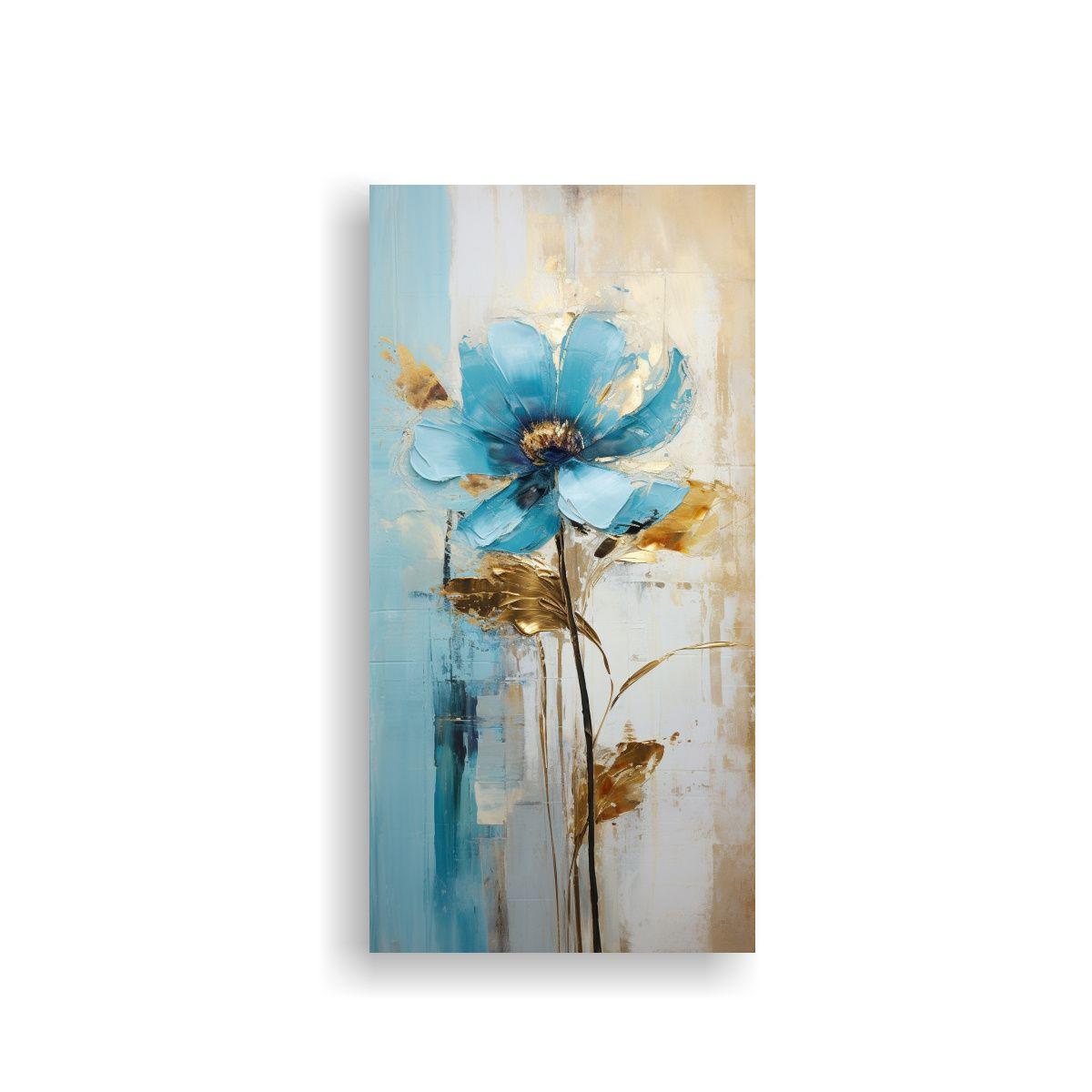 Arte Urbano Lienzo Imagen Flor Azul Estilo 80x160cm-0