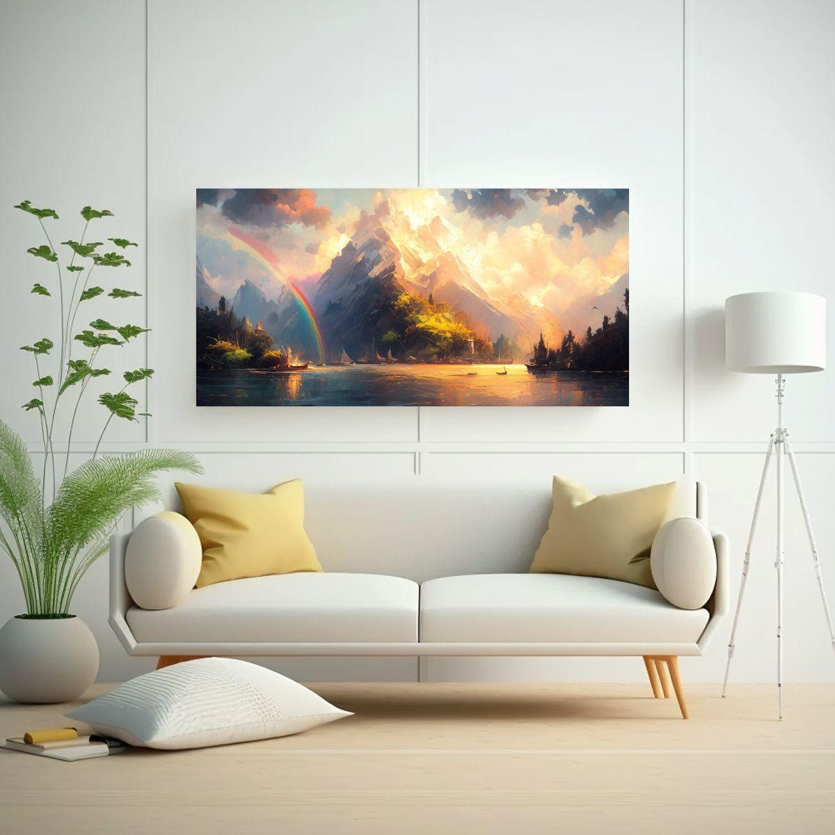 Pinturas Decorativas Modernas De Canva En Colores  40x20cm-2