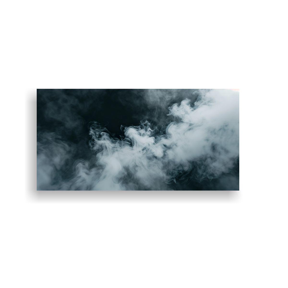 Pinturas Abstractas En Bastidor: Humo Blanco 80x40cm-0