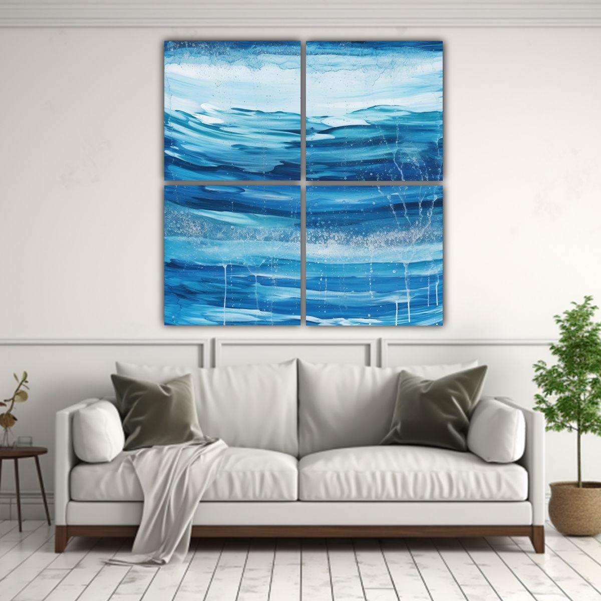 Cuadros Modernos Elegantes Con Textura De 120x120 Cm-2