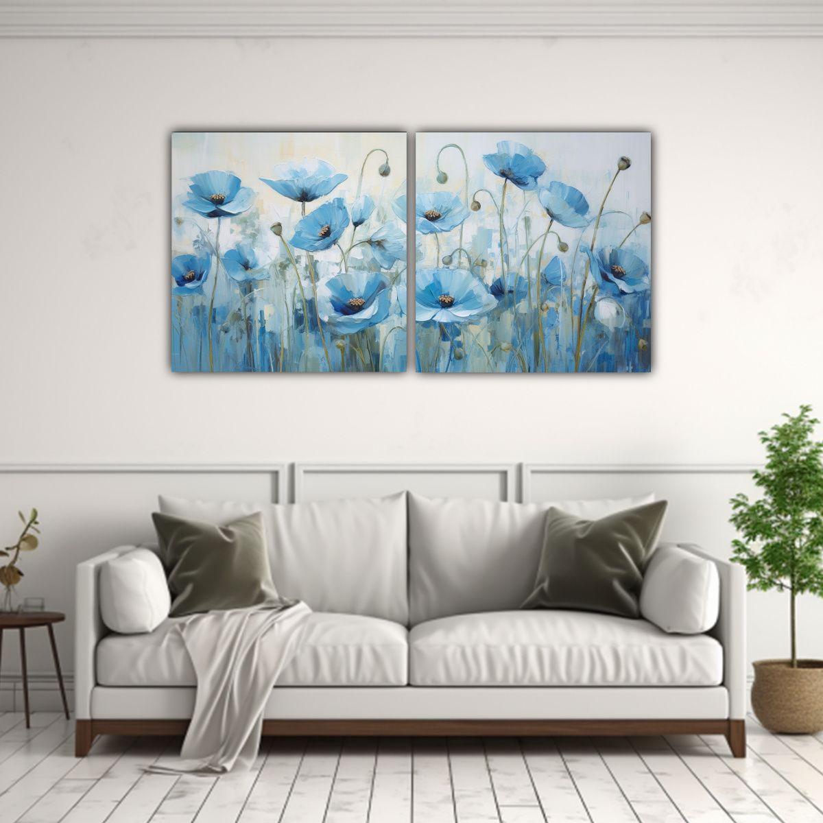 Cuadro En Bastidor De Dos Telas Para Cuarto 100x50 Cm-2