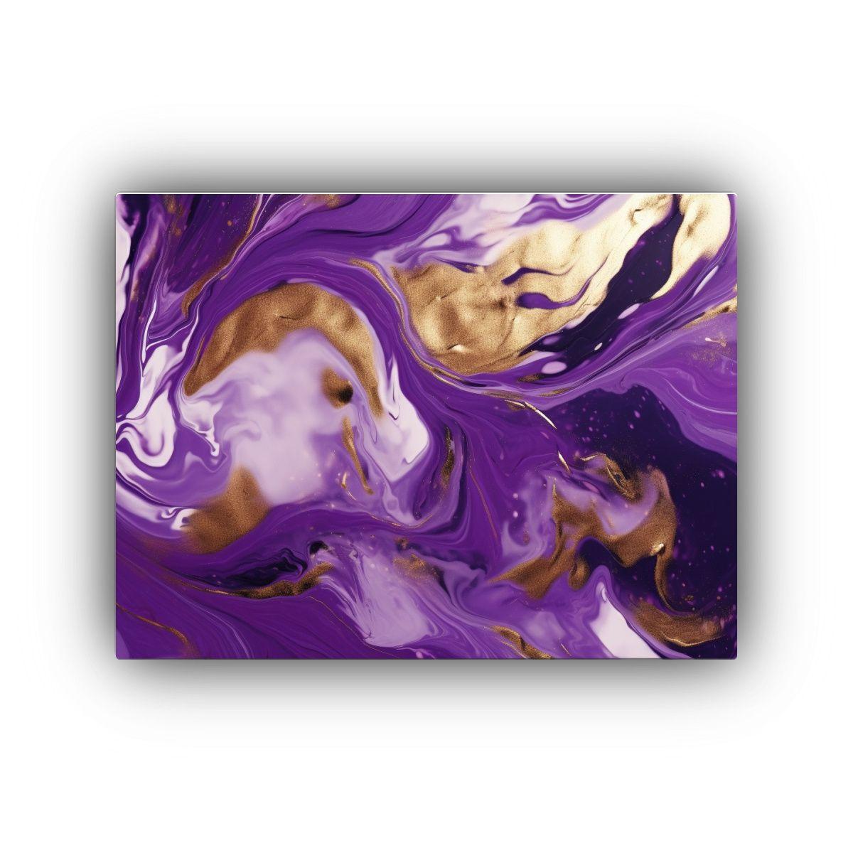 Cuadro Abstracto De Marbling Líquido En Estilo Contemporán 120x80cm-0