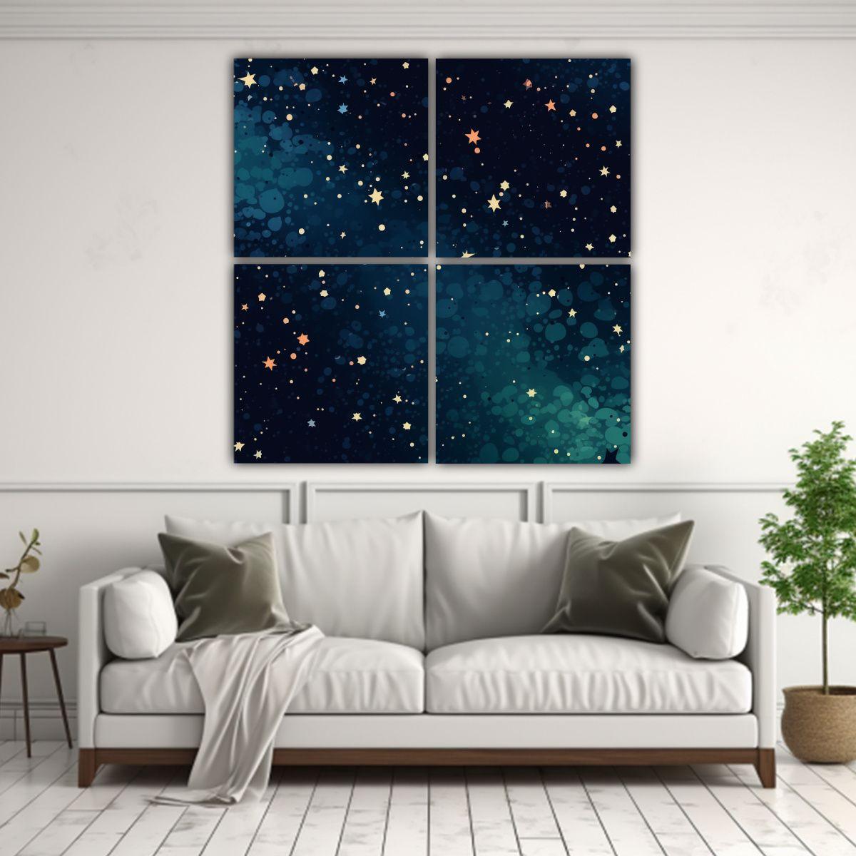 Cuadriptico Cuadro Equilibrio Visual Zz Espacio 120x120 Cm-2
