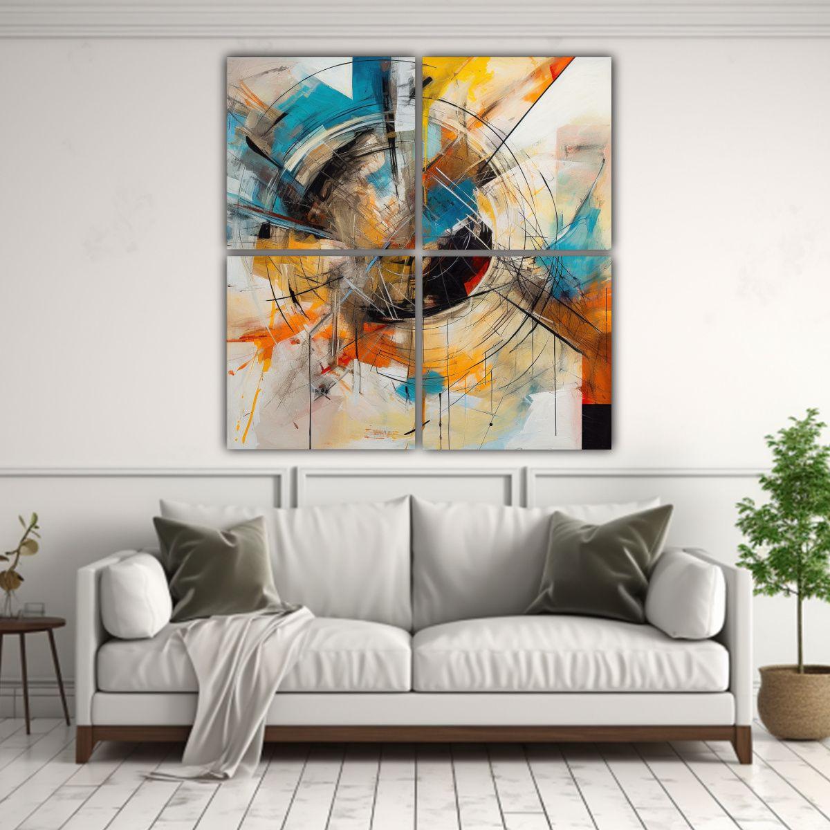Pinturas Decorativas Vanguardistas De Elegancia 180x180 Cm-2