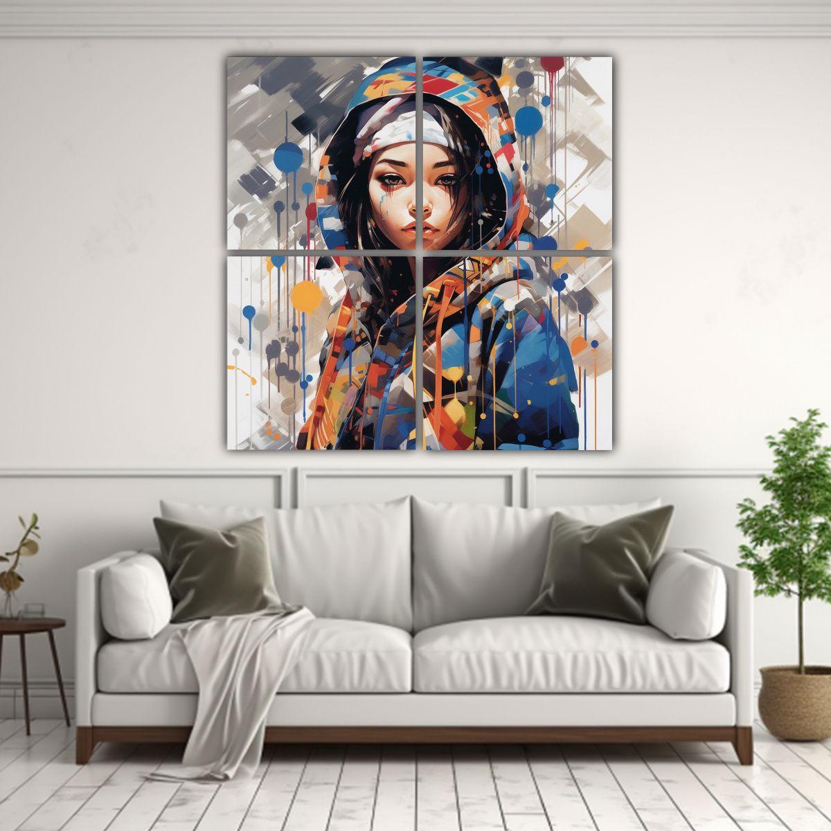 Bastidor Impreso Para Decoración Con Perfil De 160x160 Cm-2
