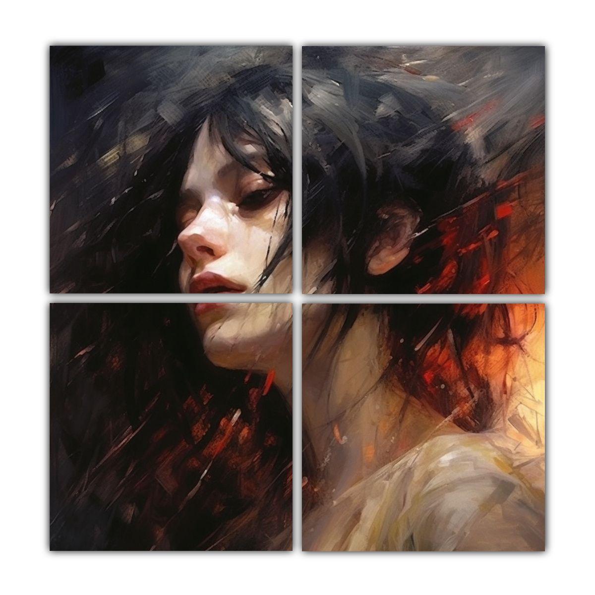 Cuatro Artes: Pintura Vitalidad Chica Hermosa 100x100 Cm-0