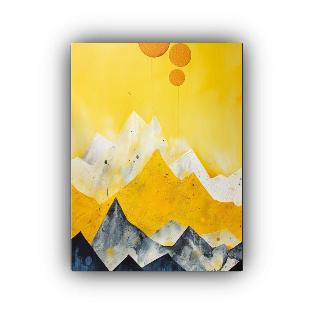 Cuadro Floral De Montañas Con Composición 80x120cm-0