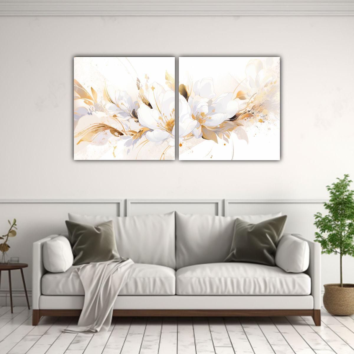 Pinturas Decorativas Con Estilo Neonoir En Blanco 120x60 Cm-2